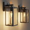 Outdoor Porch Wall Light, Waterproof Lantern with Frame and Clear Glass Shade, Modern Wall Light for Patio Entrance Corridor