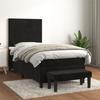 3137877 vidaXL Divan Bed with Mattress Black 90x190 Cm Velvet