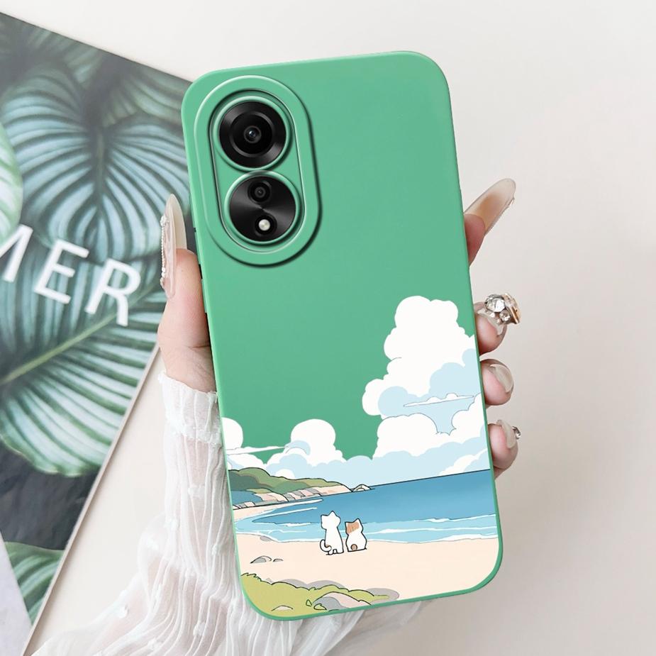 Чехол для Oppo A78 4G CPH2565 Новая Мода Конфетный Расписной Задний Чехол Ударопрочный Чехол для Телефона Для Oppo A78 A 78 OppoA78 4G Мягкие Fundas