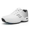 Белые мужские туфли для гольфа кожаные водонепроницаемые тренировочные туфли для травы мужские уличные нескользящие спортивные туфли для гольфа платформа повседневные кроссовки