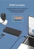 Док-станция USB-C: Двойной DP/HDMI, Четырехэкранный дисплей, Разветвитель USB 3.1, Порт Ethernet, Док-станция для расширения ноутбука