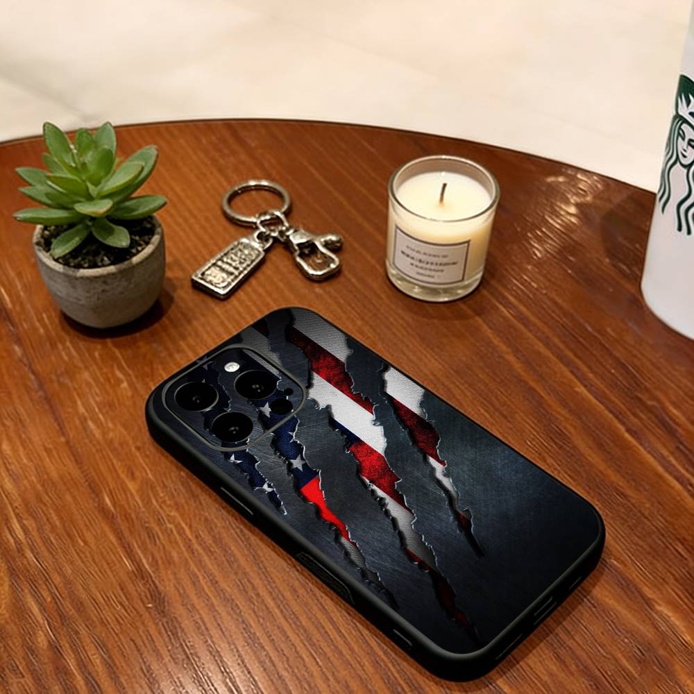 Художественный Американский Флаг Чехол Для Телефона Для iPhone 17, 16,15,14,13,12,11 Plus,Pro Max, Другие Мягкий Черный Чехол