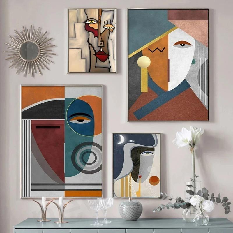 Nordic Abstract Figure Геометрическая Моранди Настенная живопись Картины на холсте Постеры Печать Эстетика Современная гостиная Спальня Домашний декор