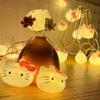 Мультяшный аниме ночник Sanrio Хелло Китти Синнаморолл USB-светильник Декоративные гирлянды для праздника Вечеринка Освещение для атмосферы комнаты