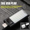 Rechargeable Mini LED Flashlight White & Red Light Worklight Keychain Light Camping Lamp 5 Lighting Modes Emergency Light