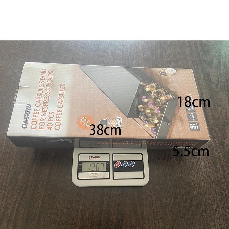 40 стручков, ящики для кофе, держатель для капсул, подставка для хранения, практичные полки для кофе для органайзера для капсул для кофе Nespresso