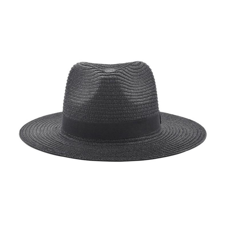 Мужская и женская фетровая шляпа в стиле панамы из сминаемой соломы, летняя шляпа