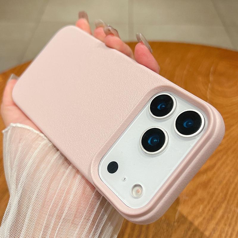 Мягкий ТПУ чехол с текстурой кожи, противоударный, для iPhone 17 Air 16 15 Pro Max 12 13 14 15 Pro 11, однотонный силиконовый чехол, Fundas