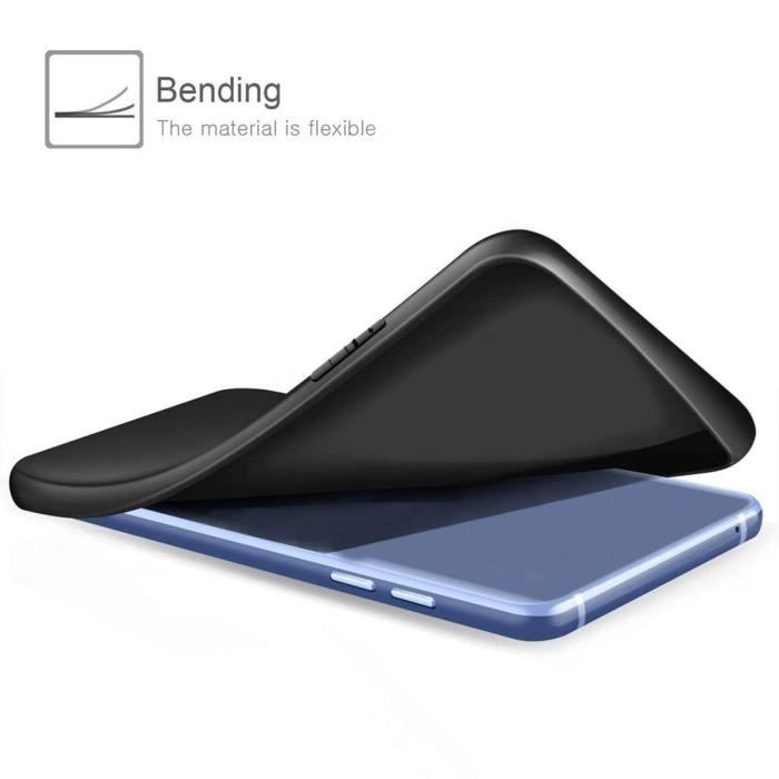 Coque et Protecteur d'écran - FZ - Samsung Galaxy A02S - Noir - Souple - Inclut 3 Verres Trempés