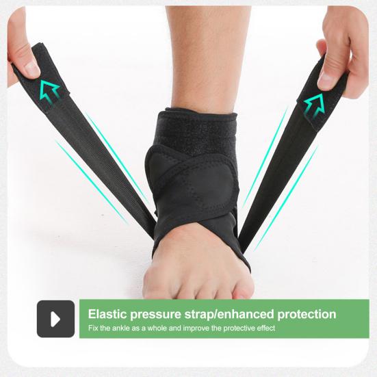 1 шт. высокоэластичный бандаж на лодыжку, поддержка лодыжки с застежкой, мягкий дышащий регулируемый компрессионный рукав для лодыжки