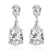 D Color 7*11mm Water Drop Moissanite Diamond Dangle Earring Total 6.7ct 925 Sterling Silver Wedding Drop Earrings for Women
