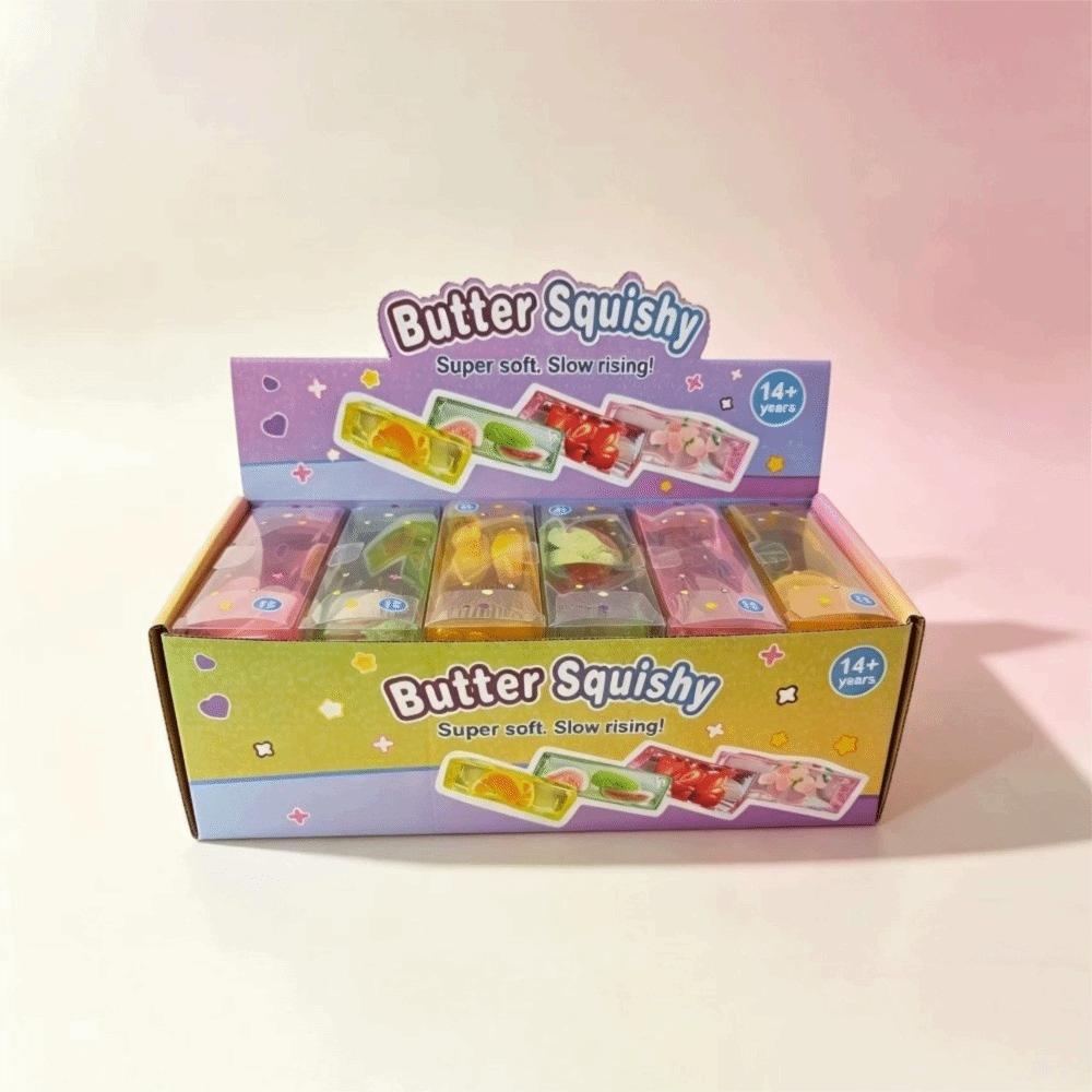 Soft Squishy Toy Slow Rebound Fruit Slush Squishy Toy Fruit Ice Cube Squishy Toy Desk Decor