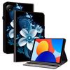 Для Xiaomi Redmi Pad SE 4G 8,7 дюйма Кожаный чехол с принтом и подставкой, Чехол для планшета со слотами для карт