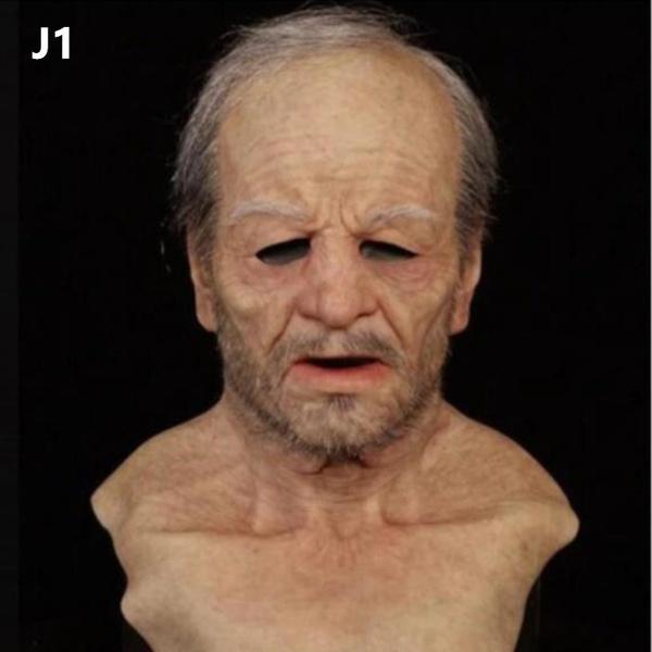 New Old Man Masks Halloween Cosplay Props Scary Horror Facepiece Unisex AdultJ