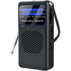 Portable AM FM SW Battery Operated Radio with Shortwave, Back Clip Transistor Radios with Emergency LED Flashlight, 3.5mm Earphone Jack