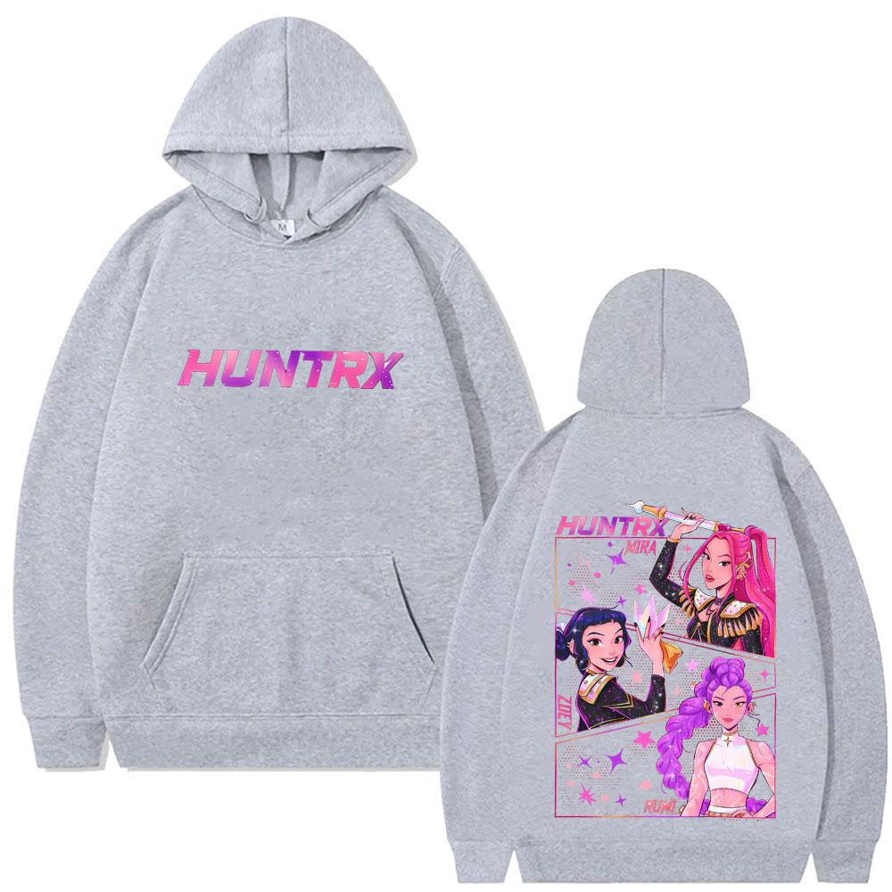 Худи Movie KPop Demon Hunters Руми Мира Зои Графическая толстовка Мужская Женская Мода Оверсайз Флисовый пуловер