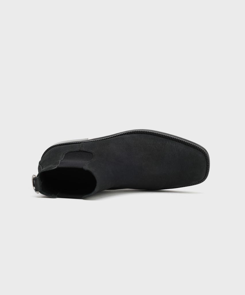 Firenze Atelier [Vibram] Minimal Semi-Square Line Chelsea Boots 7430 [Natural Black]