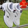 Мужские белые спортивные туфли: Воздушная подушка, Дышащая, Нескользящая кожа, Модная повседневная обувь для осени.