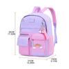 Multi-Pocket Nylon School Bag Cartoon Anti-theft Backpack for Student Children Preschool Girl Casual Bookbag Schoolbag  Purple