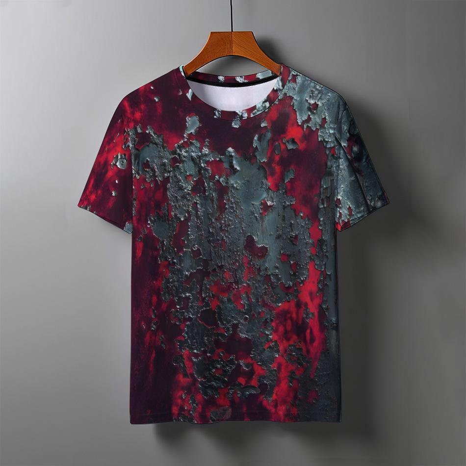 Графика Абстрактное Искусство 3D Печать Футболки Мужские Женские Футболка с Коротким Рукавом Оверсайз Футболки Харадзюку Y2k Топы Мужская Одежда