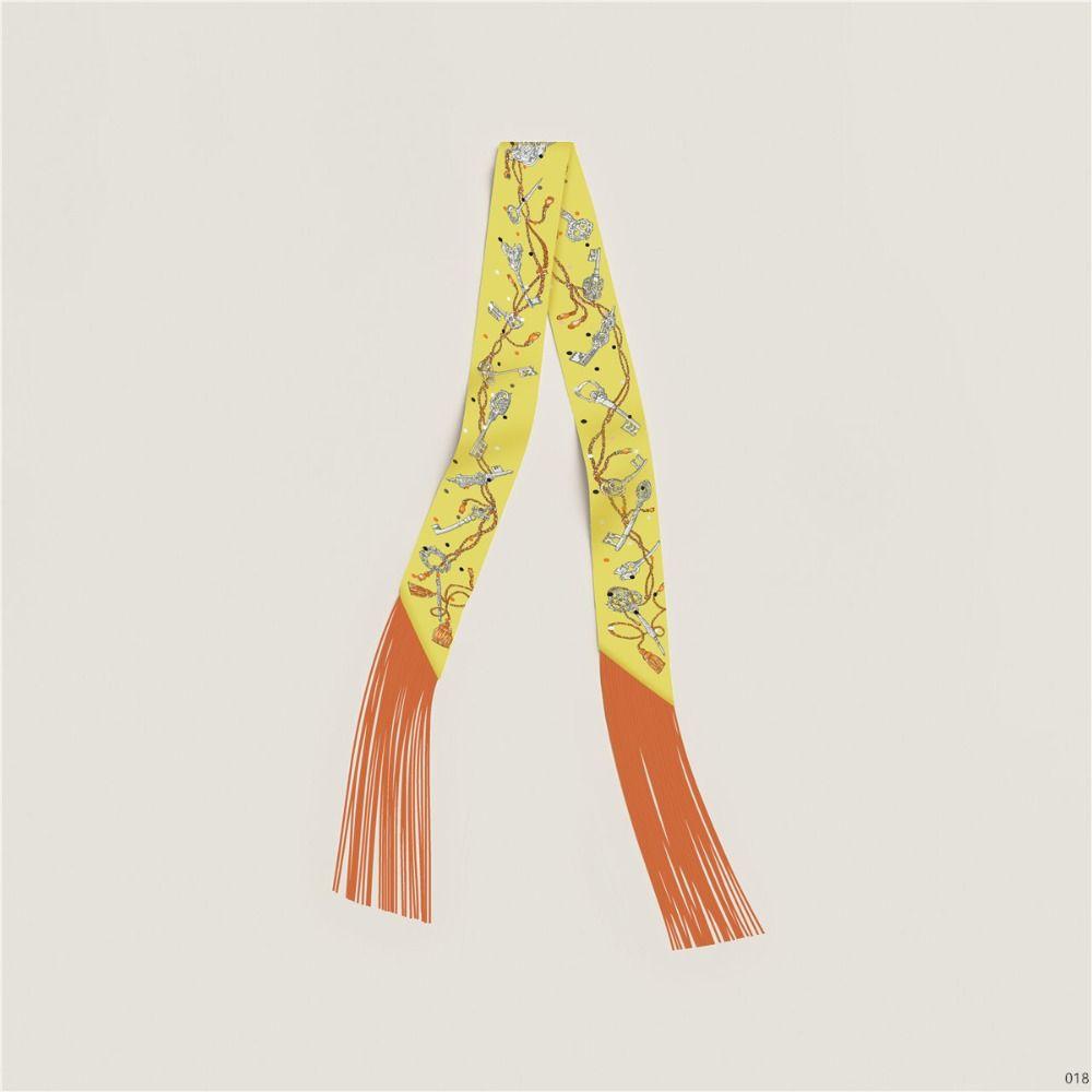 Imitation Silk Tassel Ribbon Scarf 5x130cm Bag Handle Decoration Hair Band Women's Accessories