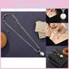 Elegant Pearl Necklace For Women With Luxurious Geometric Design And Crystal Pendant