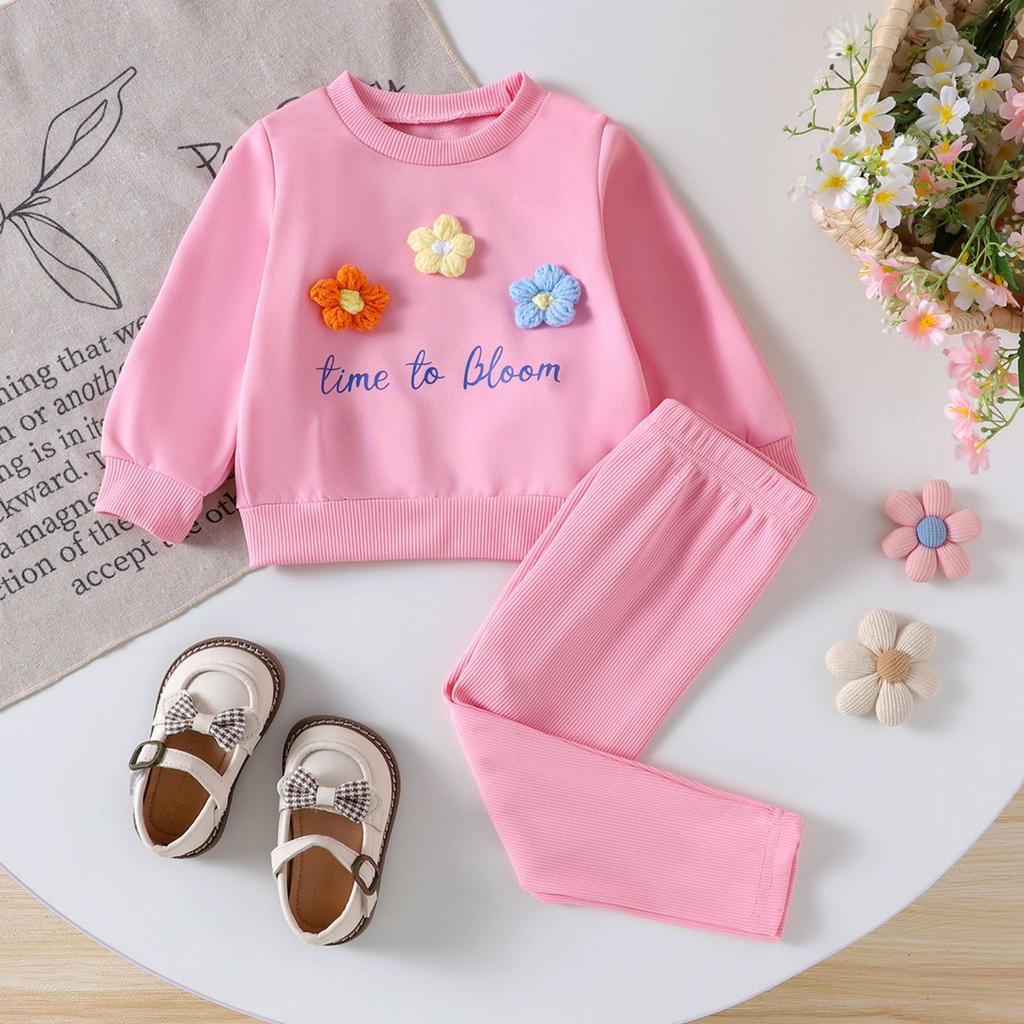 Детский повседневный комплект с длинным рукавом, удобные наряды для повседневной носки