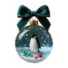 Animal Christmas Ball Ornaments Handcrafted 3D Turtle/Penguin/Bee/Dachshund Clear Ball Ornament for Xmas Tree Holiday Home Party Decor