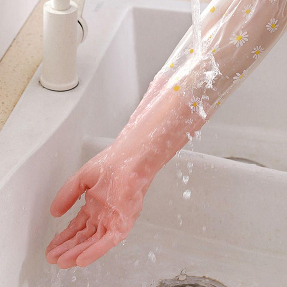 Waterproof Durable Kitchen Clean Tool Dishwashing Gloves Household Scrubber Cleaning Gloves