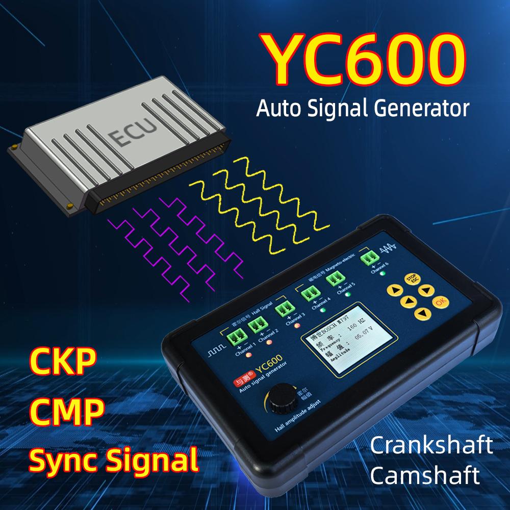YC600 Шестиканальный Автоматический Генератор Сигналов Тестер Обслуживания Компьютера ЭБУ Мотоцикла Симулятор Сигнала Коленчатого и Распределительного Валов CKP CMP