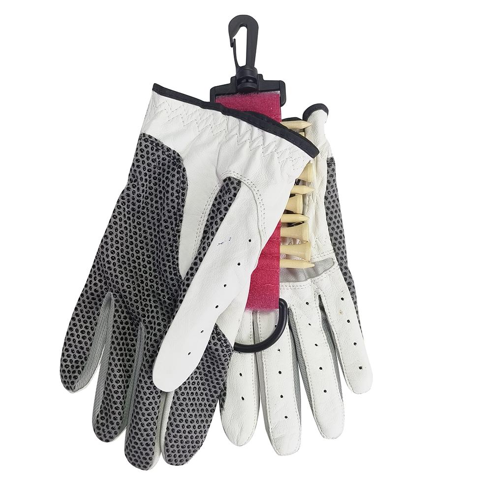 1Pcs Golf Hang Gloves Magic Tape with Carabiner Hook Skull Head Double-sided Small Hanging Can Be Hung On The Ball Bag Or Pants