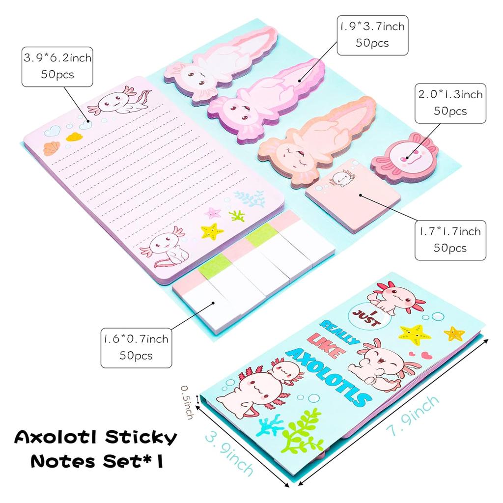 800 Sheets Sticky Note Cartoon Note Paper Self-Adhesive Note Paper Sticky Index Tabs Book Page Mark for Office School