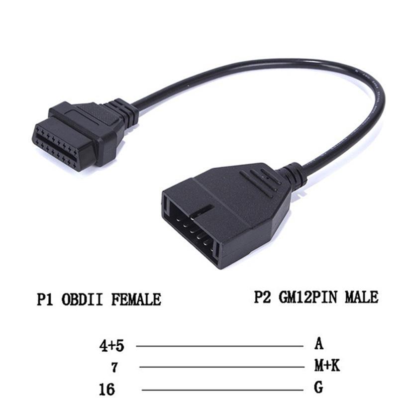 Gm 12 Pin To Obdi Obdii 16 Pin Разъем Адаптер Автомобильный Двигатель Диагностический Инструмент Кабель