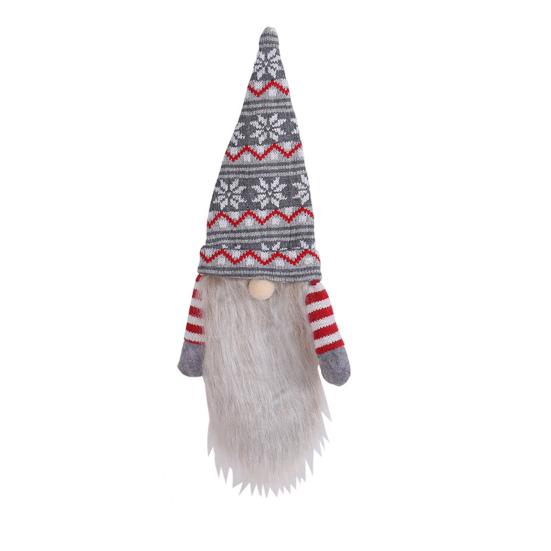 Christmas Wine Bottle Gnome Hat Topper Cute 3D Faceless Knitted Long Full Beard Handmade Xmas