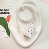 Оригинальный 1 набор Защитный чехол для USB-кабеля Милый узор в виде сердца Защитная крышка для шнура зарядного устройства от износа для домашнего и офисного использования