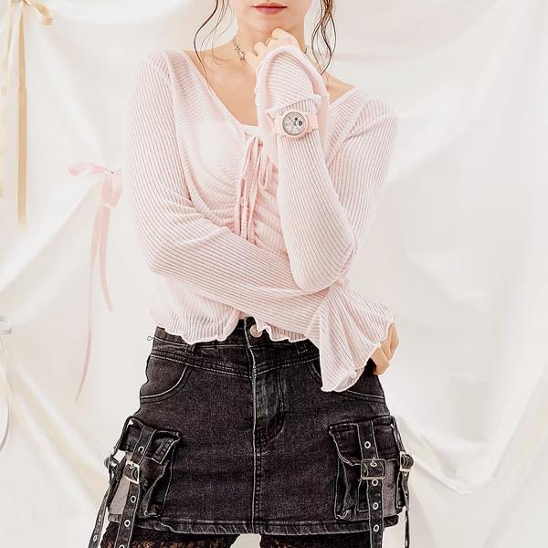 Casio Women's Baby-G BGA-290RA-4AJF [BABY-G Ribbon Design] Round Watch Resin Digital Analog