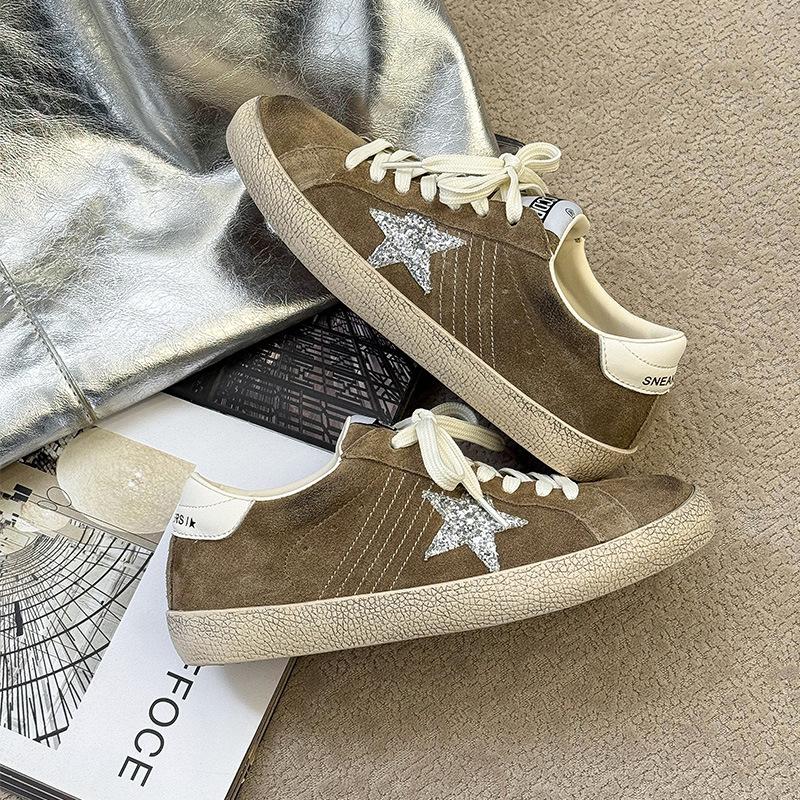 Звездные маленькие белые туфли женские осенние новые ретро старые универсальные кеды студенческие уличная съемка повседневная обувь тренд