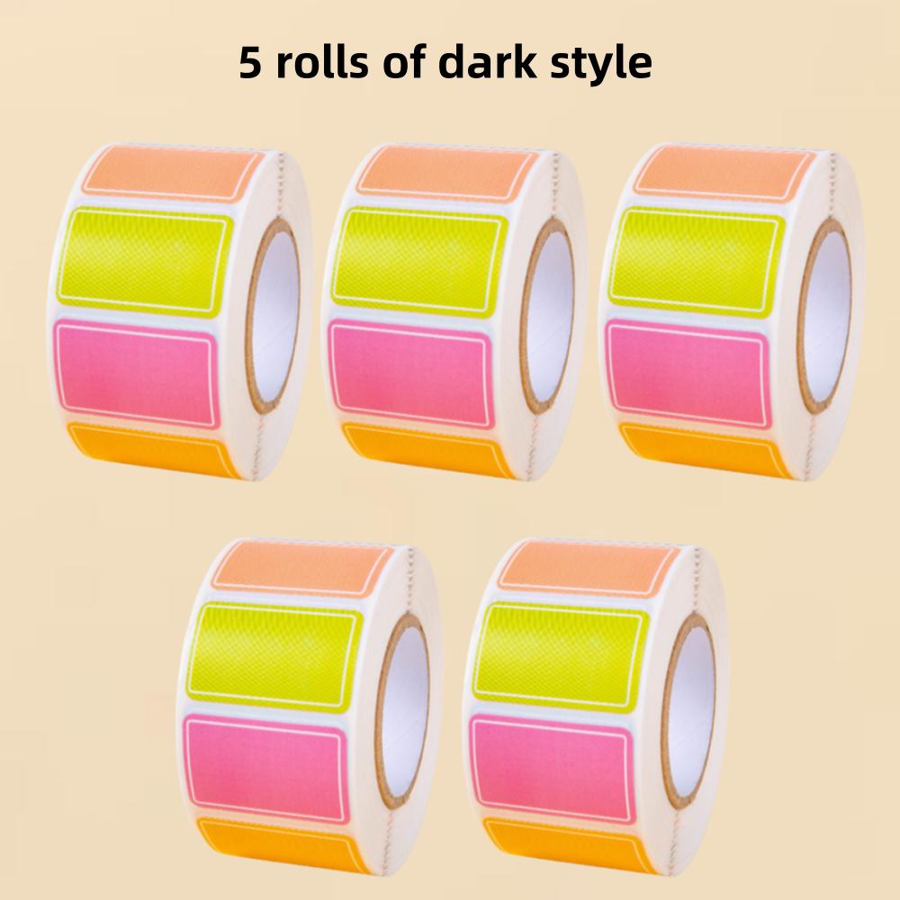 Цветные наклейки 500 шт. Наклейки для коробок для переезда Съемные Прямоугольные Наклейки для переезда Самоклеящиеся Однотонные Бирки