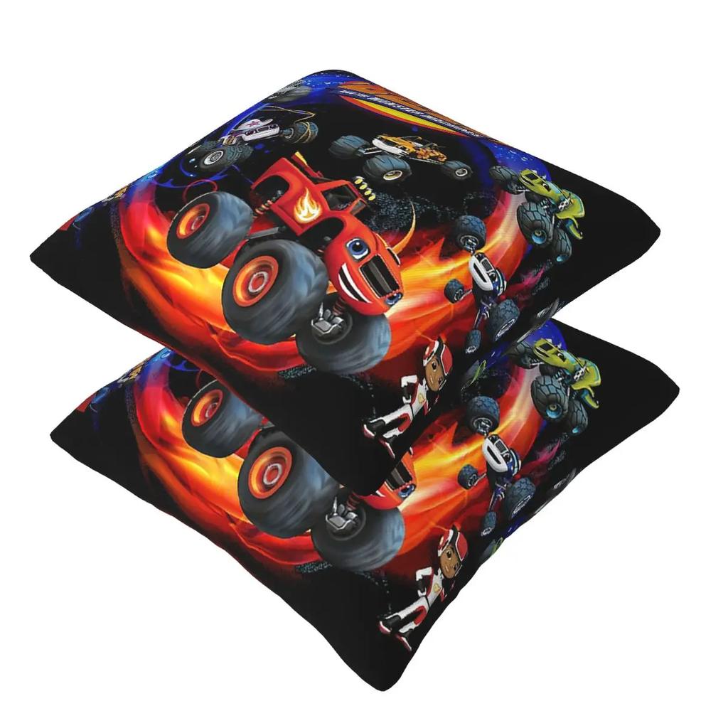 Blaze And The Monster Machines Active 2 Pcs Square Pillowcase Pillow Cover Cushion Comfort Throw Pillow For Home Sofa