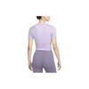 Nike Спортивная одежда Essentials Series однотонная круглая горловина облегающая короткая повседневная футболка с коротким рукавом женские топы светло-фиолетовый FB2874-511
