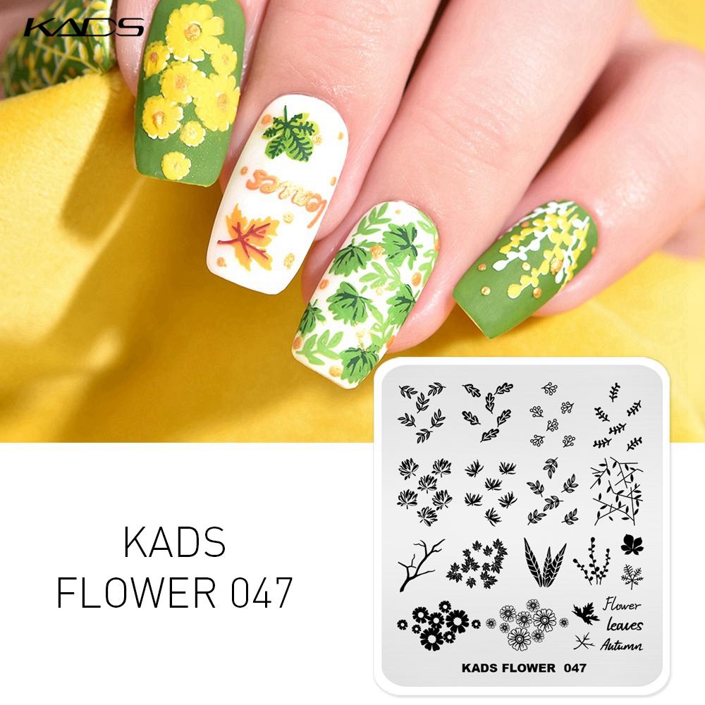 kads 53 Flower Series Nail Stamping Plates DIY Manicure Stamping Plate for Nail Art Template Nail Art Stamp Plates