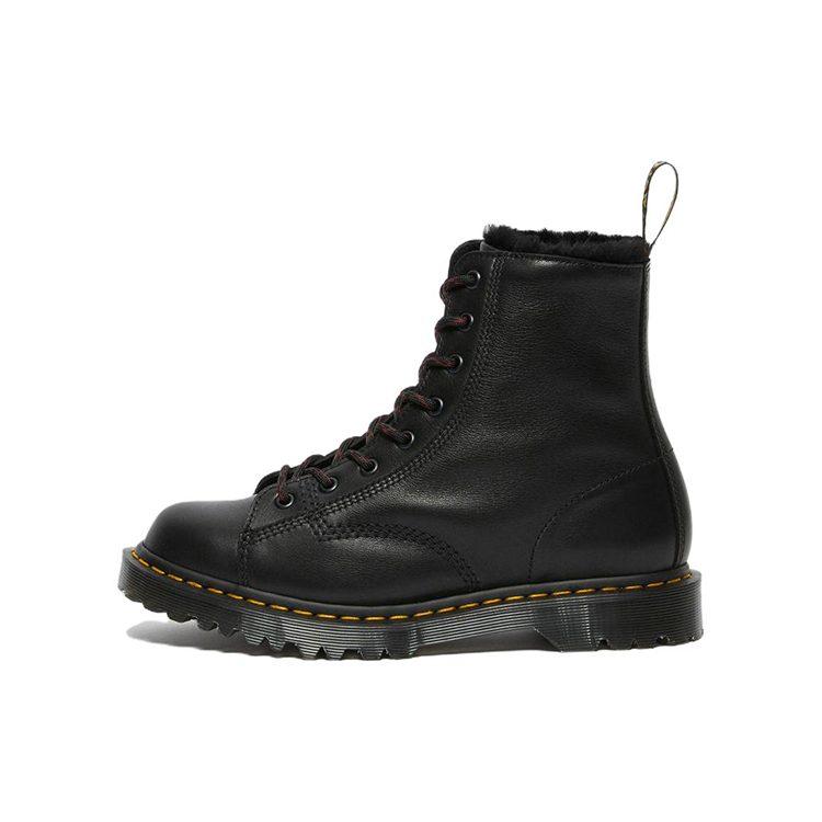 Доктор. Кожаные ботильоны Dr. Martens Barton с подкладкой из овчины 'Черный' Женские 26872001