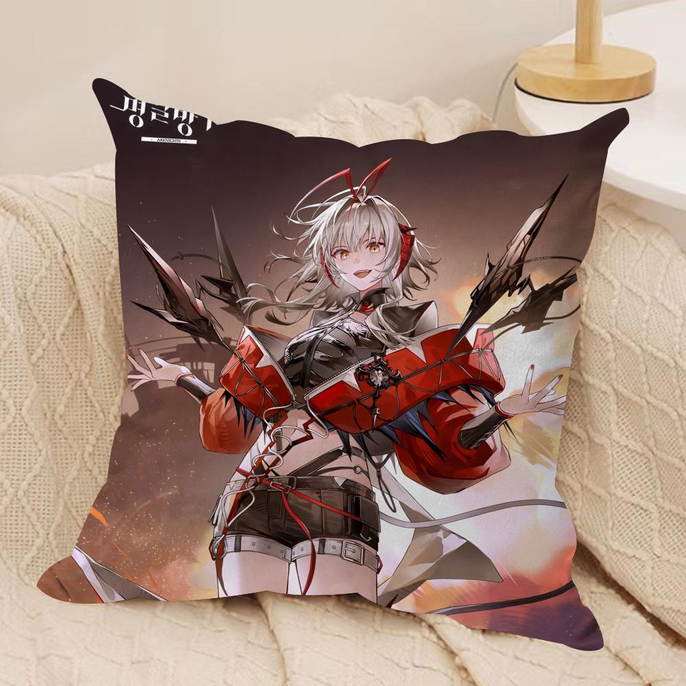 game AArknights Cushion Cover Soft Plush Fabric DoubleSided Printed Cushion Covers for All Seasons Home Decor