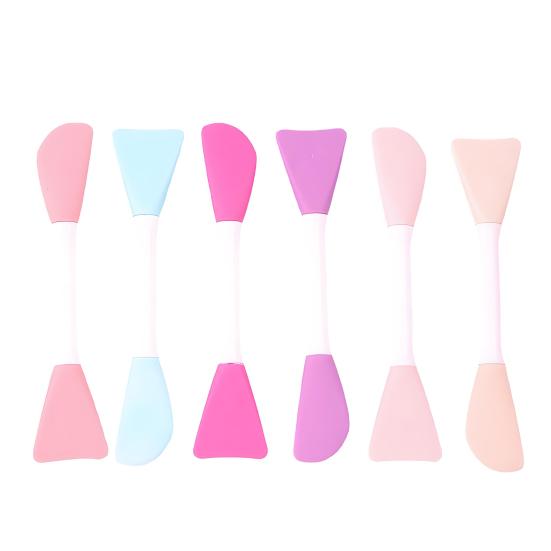 Кисть для маски для лица Двусторонняя лопатка для маски Мягкий аппликатор для глиняной маски