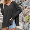 Plus Size Sexy Pullover Knitwear Sweater Women's Clothing V-neck Fashion
