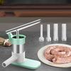 Большая ручная колбасная машина, быстрая набивка колбас с 4 головками, самодельный многоцелевой инструмент для наполнения, кухонные принадлежности, инструменты