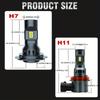 1 пара(2pcs)Светодиодная лампа H11 с охлаждающим вентилятором H17 противотуманная фара для автомобиля Суперяркая 70 Вт 3570SMD Водонепроницаемая 6000K