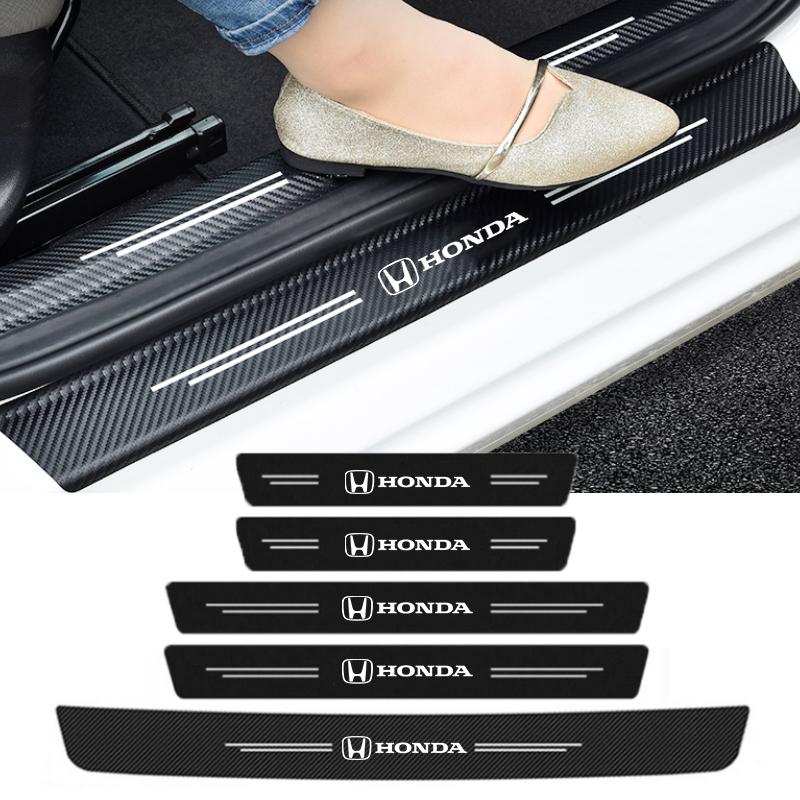 TR1-Car Door Sill Protector Trunk Bumper Threshold Sticker for Honda Accord CRV Jazz Pilot Civic HRV City Odyssey Crosstour URV CITY