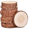 3-16CM Thick Natural Pine Round Unfinished Wood Slices Circles With Tree Bark Log Discs DIY Crafts Wedding Party Painting 1-10pc