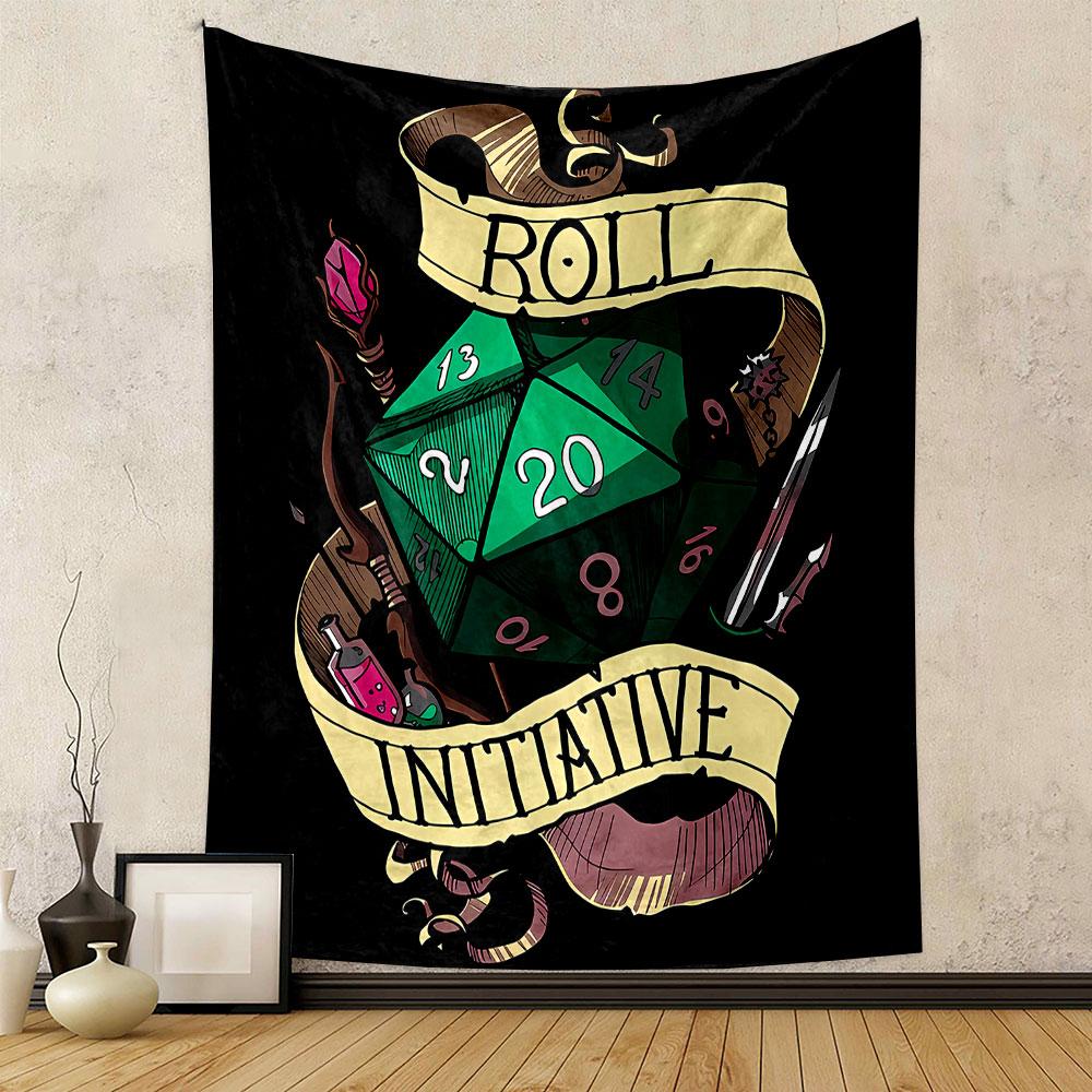 Инициатива D20 Кубик Игровой Арт Узорчатый гобелен Декор для дома, подходит для спальни и гостиной, подарок